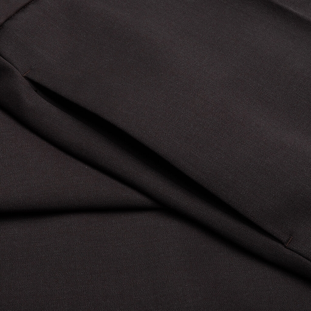 Straight Leg Gabardine Trouser D006 - Chocolate Brown