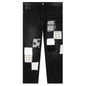 Bleached Cotton Patchwork Jeans - Black