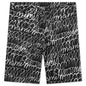 Scribbled Poplin Shorts - Black