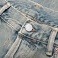 Loose Fit Jeans - Blue/Beige