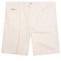 Cream Denim Shorts with Trunakaroo Plaque - Bone