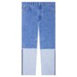 Wide Leg Blue Jeans With High Turn-Up - Cobalt