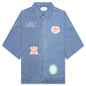 Twill Full Zip Shirt - Blue