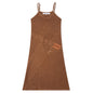 Women's Twisted Strappy Dress - Caramel