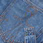 Twisted Workwear Shorts - Light Blue Denim