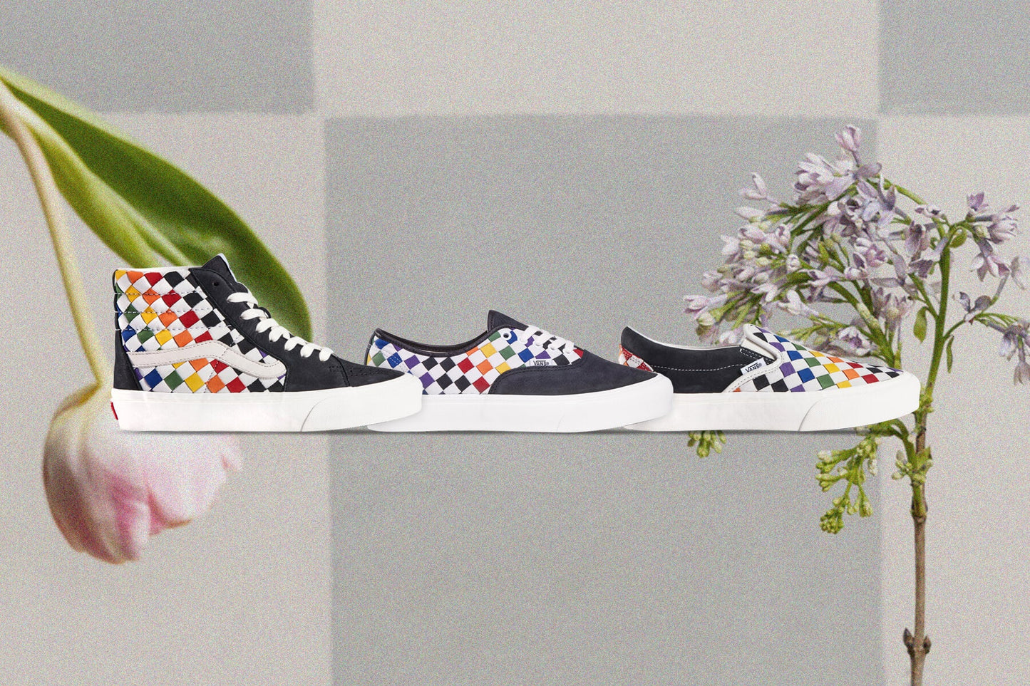 Classic Slip-VLT LX "Pride" - Woven Leather Rainbow