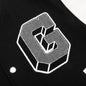 Varsity Bomber Jacket w/ Patches - Black/White
