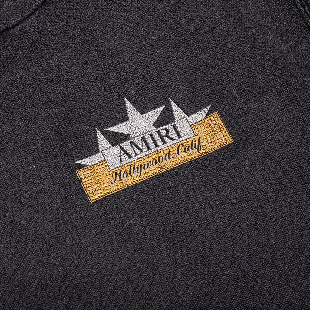 Vintage Crystal Star Hoodie - Black
