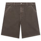 Washed Canvas Work Short - Brown