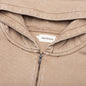 Washed Canvas Zip Hoodie - Tan