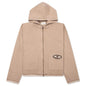 Washed Canvas Zip Hoodie - Tan