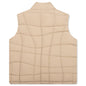 Waved Alien Puffer Vest - Tan
