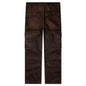Waxed Denim Logo Cargo Pant -Brown Wash