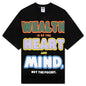 Wealth Heart Mind S/S Crop Fit Knit Shirt - Black