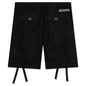 Wide Cargo Shorts Pants - Black