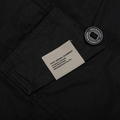 Wide Cargo Shorts Pants - Black