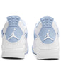 Women's Air Jordan 4 Retro 'Aluminum' - White/Aluminum/Blue Tint/Oil Green