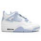 Women's Air Jordan 4 Retro 'Aluminum' - White/Aluminum/Blue Tint/Oil Green
