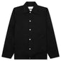 Logo Print Shirt Jacket - Black