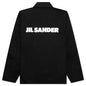 Logo Print Shirt Jacket - Black