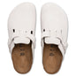 Women's Narrow Boston Suede Embossed - Corduroy Antique White