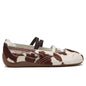 Women's Speedcat Ballet Cow Print - Chocolate Brown/Warm White