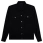 Wool Like Light Trucker Jacket - Black