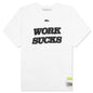 Work Sucks T-Shirt - Selenite White