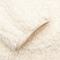 Natural Cotton Fleece Zip Jacket- Eggshell