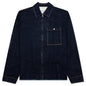 Zipped Denim Shirt - Navy Blue