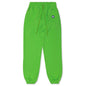 Embroidery Patch Detail Sweats - Neon Green