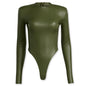 adidas x IVY PARK Women's Faux Leather Bodysuit - Wild Pine