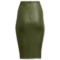 adidas x IVY PARK Women's Faux Leather Skirt - Wild Pine