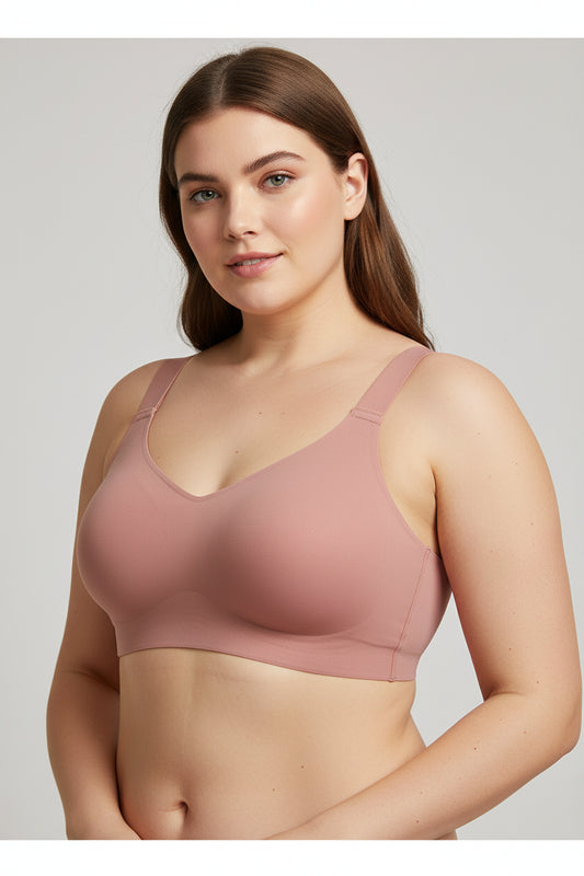 Adjustable wireless thin cup bra breathable design