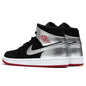Air Jordan 1 Mid - Black/Gym Red/Metallic Silver