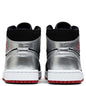 Air Jordan 1 Mid - Black/Gym Red/Metallic Silver
