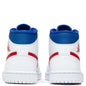 Women's Air Jordan 1 Mid - White/University Red/Game Royal