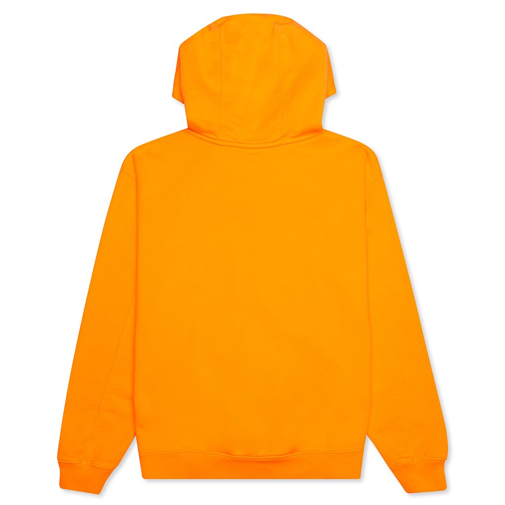 Bulging Embroidered Hoodie - Orange