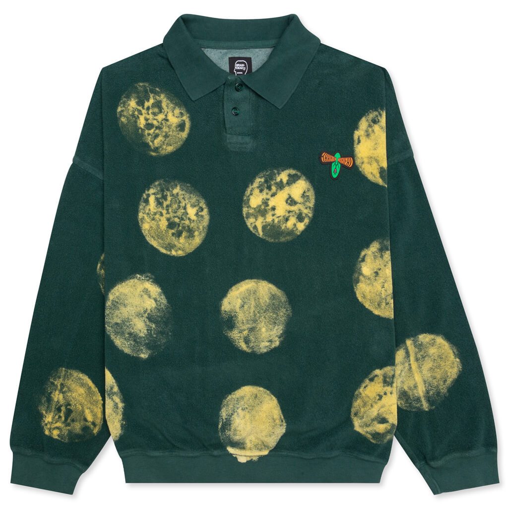 Novelty Spray French Terry Polo - Green