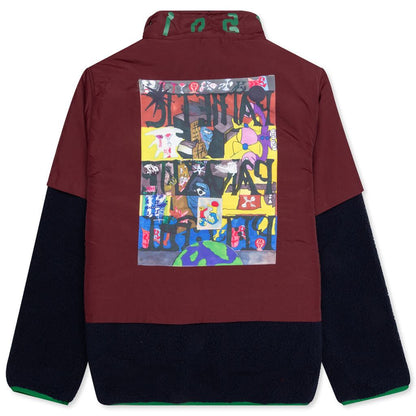 Post Earth Syndrome Fishing Fleece - Burgundy