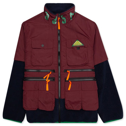 Post Earth Syndrome Fishing Fleece - Burgundy
