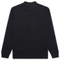Waffle Knit Mock Neck L/S Shirt - Black