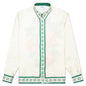 Printed L/S Silk Shirt - La Fleur De L'Oranger