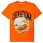 Chinatown Smiley Beach Bear T-Shirt - Orange