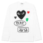 Black Multi Logo L/S T-Shirt - White