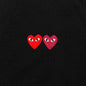 Double Heart Cardigan - Black