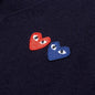 Double Heart Cardigan - Navy