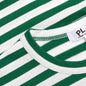Kid's Striped L/S T-Shirt - Green/White