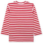 Kid's Striped L/S T-Shirt - Red/White