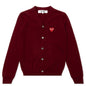 Knit Cardigan Red Heart - Burgundy